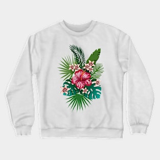 Hawaii Plant Flower Hibiscus Tropical Crewneck Sweatshirt